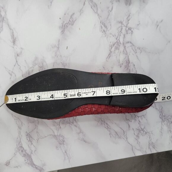 Cabin Creek Carly Ox Blood Women's Red Leather Woven Loafers Size 11M - Picture 11 of 12